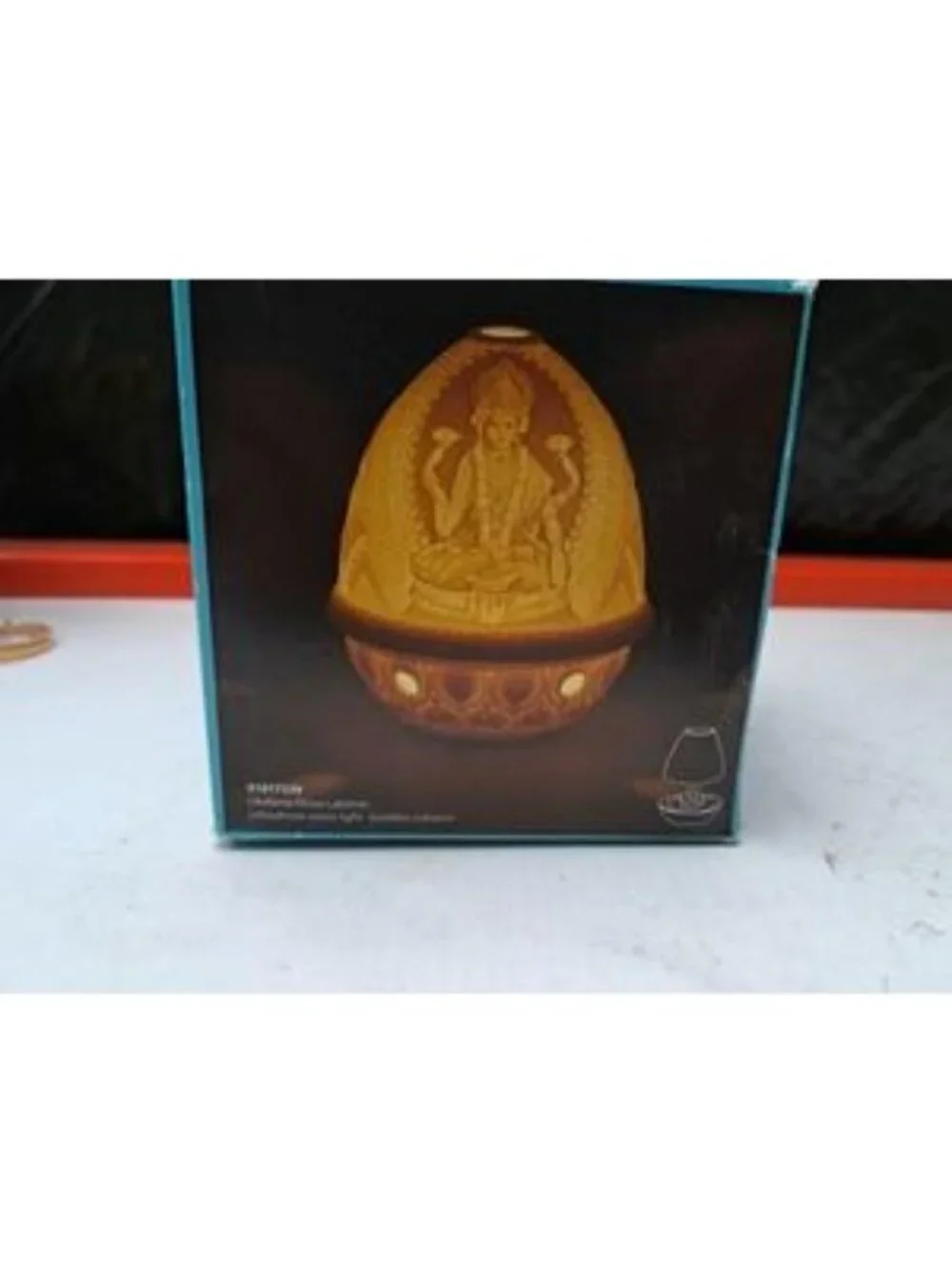 LLADRÓ Goddess Lakshmi Lithophane Porcelain Night Lamp  Intricate Relief Design